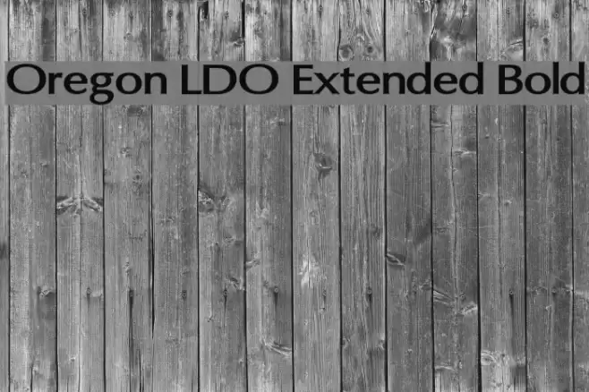 Oregon LDO Extended Bold Font examples
