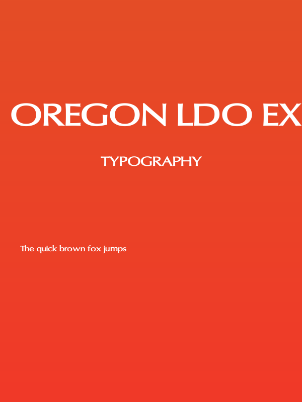 Oregon LDO Extended Bold Poster