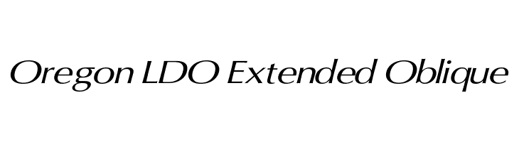 Oregon LDO Extended Oblique  フリーフォントのダウンロード