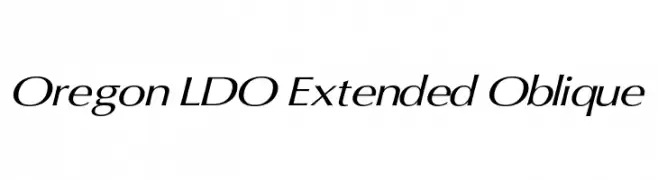 Oregon LDO Extended Oblique  baixar fontes gratis