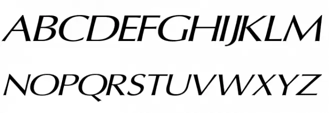 Oregon LDO Extended Oblique 字体 大写