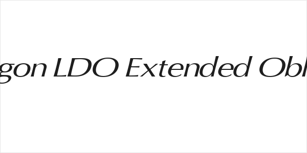 Oregon LDO Extended Oblique Logo