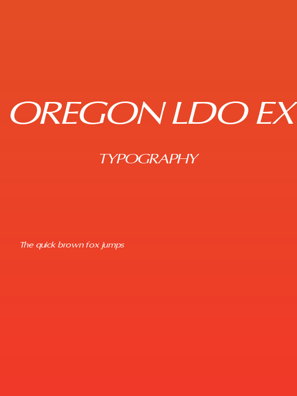 Oregon LDO Extended Oblique Poster