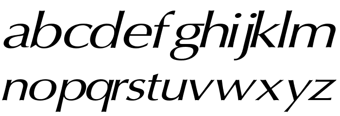 Oregon LDO Extended Oblique Font LOWERCASE