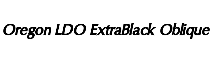 Oregon LDO ExtraBlack Oblique Font
