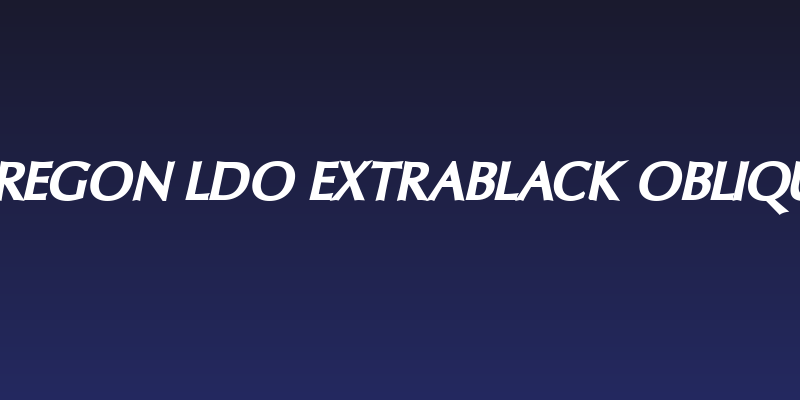 Oregon LDO ExtraBlack Oblique Social Header