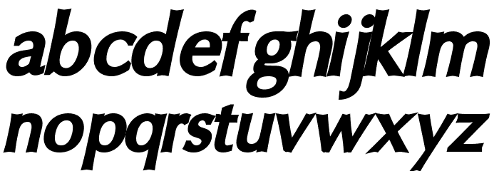 Oregon LDO ExtraBlack Oblique Font LOWERCASE