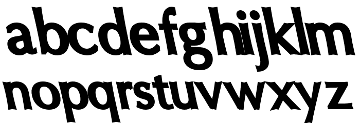 Oregon LDO ExtraBlack Sinistral Font LOWERCASE