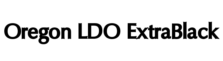 Oregon LDO ExtraBlack  नि: शुल्क फ़ॉन्ट्स डाउनलोड