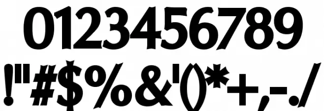 Oregon LDO ExtraBlack Font OTHER CHARS
