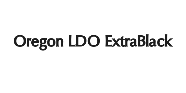 Oregon LDO ExtraBlack Logo