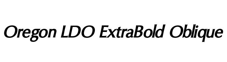 Oregon LDO ExtraBold Oblique  नि: शुल्क फ़ॉन्ट्स डाउनलोड