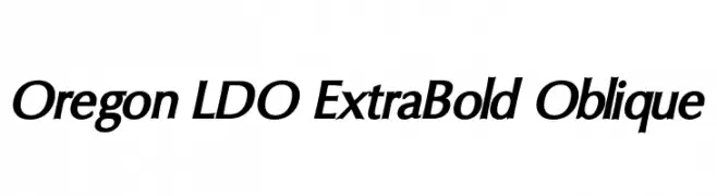 Oregon LDO ExtraBold Oblique  Frei Schriftart Herunterladen