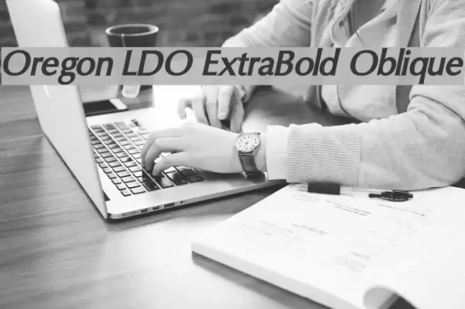 Oregon LDO ExtraBold Oblique Font examples
