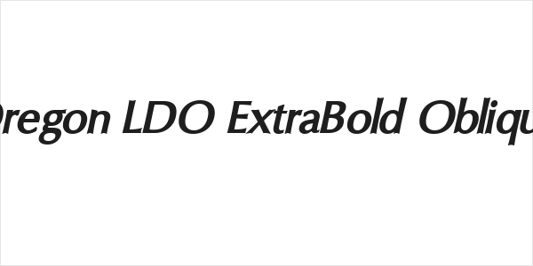 Oregon LDO ExtraBold Oblique Logo