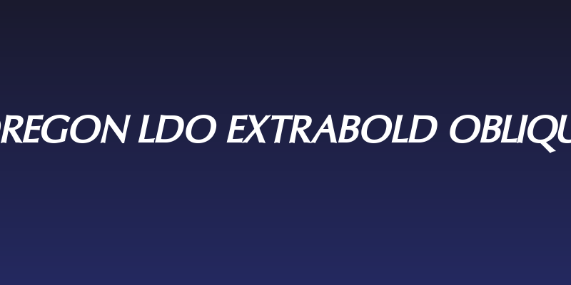 Oregon LDO ExtraBold Oblique Social Header