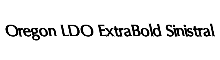 Oregon LDO ExtraBold Sinistral Font