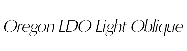 Oregon LDO Light Oblique  les polices de caractères gratuit tlcharger