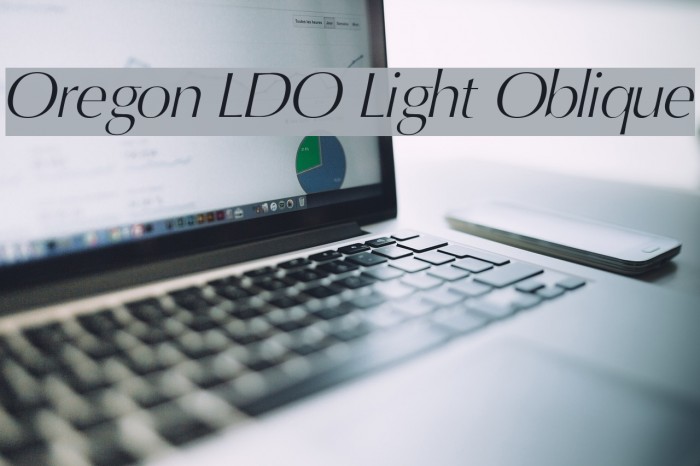 Oregon LDO Light Oblique Font examples