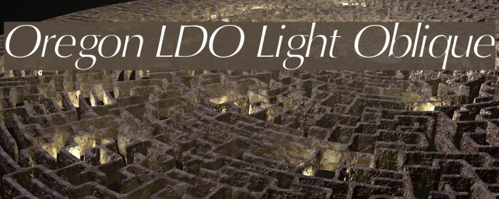 Oregon LDO Light Oblique Font examples