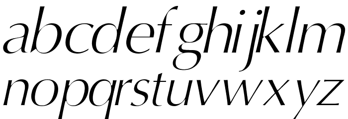 Oregon LDO Light Oblique Font LOWERCASE