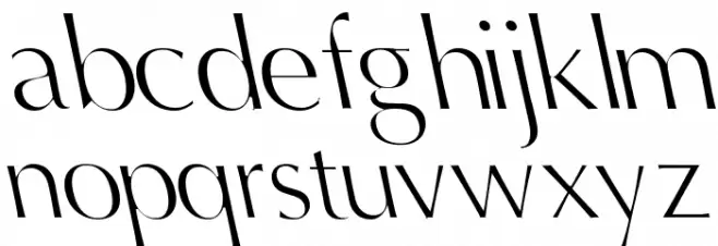 Oregon LDO Light Sinistral Font LOWERCASE