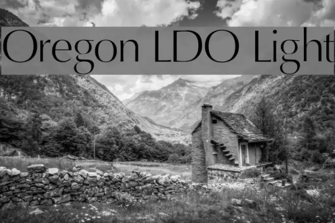 Oregon LDO Light Font examples