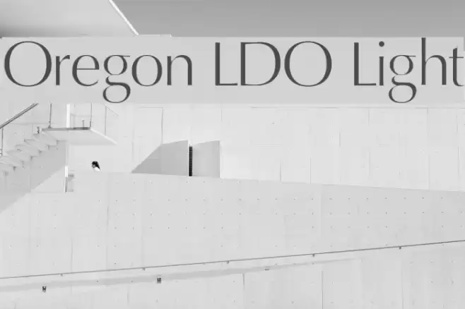 Oregon LDO Light Font examples