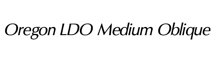 Oregon LDO Medium Oblique  नि: शुल्क फ़ॉन्ट्स डाउनलोड