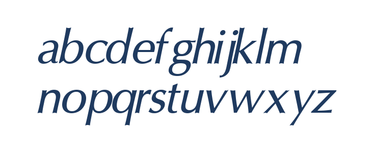 Oregon LDO Medium Oblique Lowercase