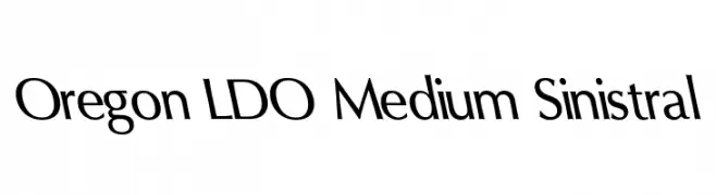 Oregon LDO Medium Sinistral  Скачать бесплатные шрифты