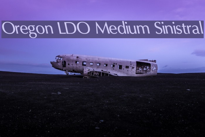 Oregon LDO Medium Sinistral Font examples