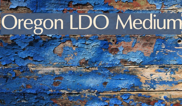 Oregon LDO Medium Font examples
