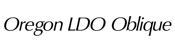 Oregon LDO Oblique  les polices de caractères gratuit tlcharger