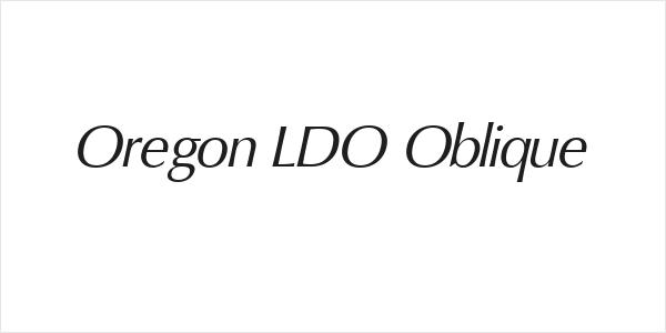 Oregon LDO Oblique Logo