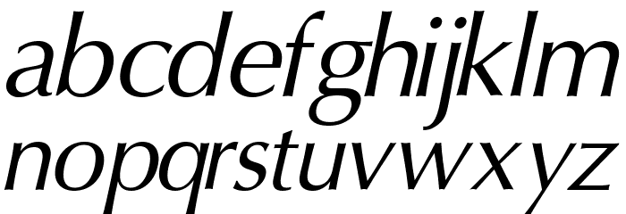 Oregon LDO Oblique Font LOWERCASE