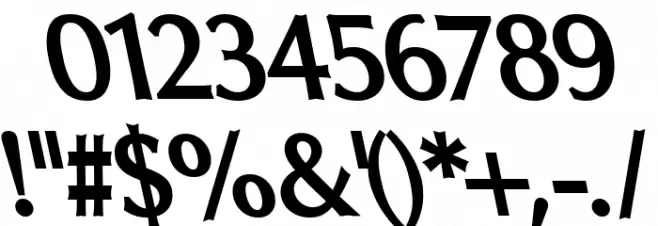 Oregon LDO Sinistral Bold Font OTHER CHARS