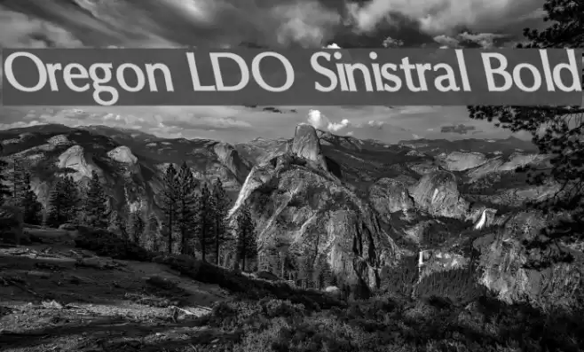 Oregon LDO Sinistral Bold Font examples