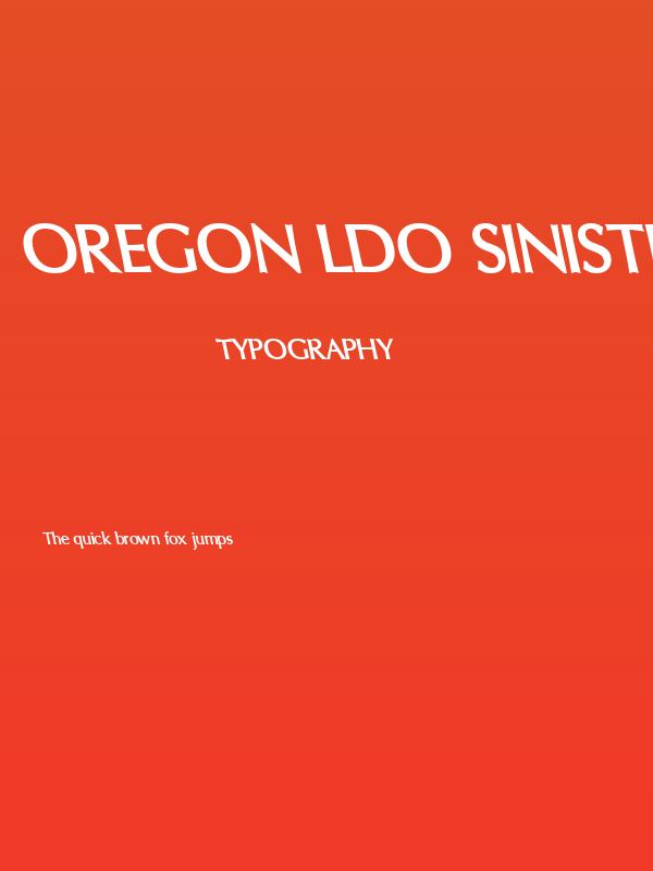 Oregon LDO Sinistral Bold Poster