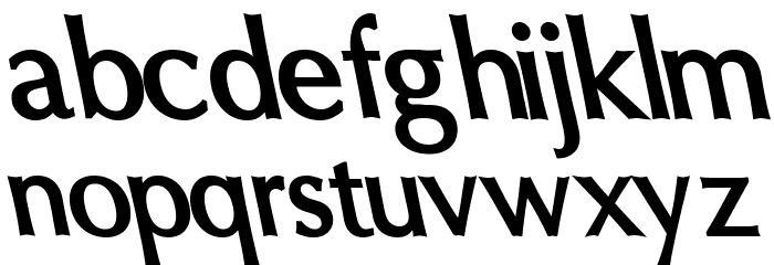 Oregon LDO Sinistral Bold Font LOWERCASE