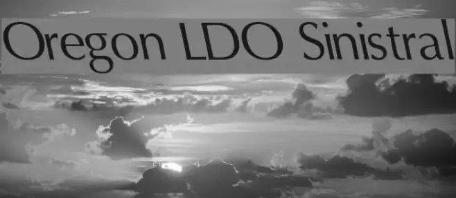 Oregon LDO Sinistral Font examples