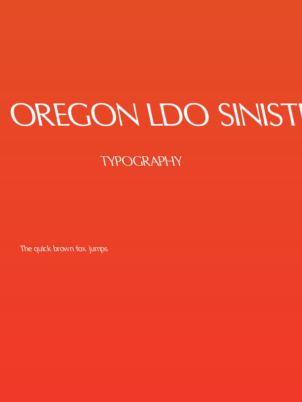 Oregon LDO Sinistral Poster