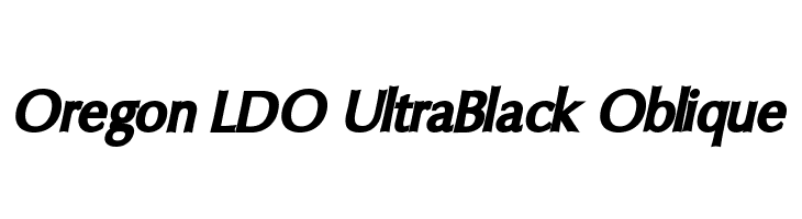 Oregon LDO UltraBlack Oblique Font