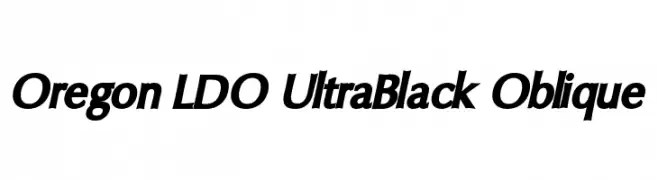 Oregon LDO UltraBlack Oblique  Frei Schriftart Herunterladen