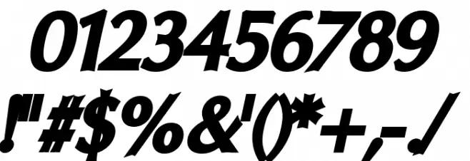 Oregon LDO UltraBlack Oblique Font OTHER CHARS
