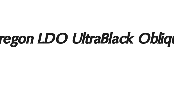 Oregon LDO UltraBlack Oblique Logo