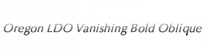 Oregon LDO Vanishing Bold Oblique  baixar fontes gratis