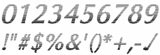 Oregon LDO Vanishing Bold Oblique Font OTHER CHARS