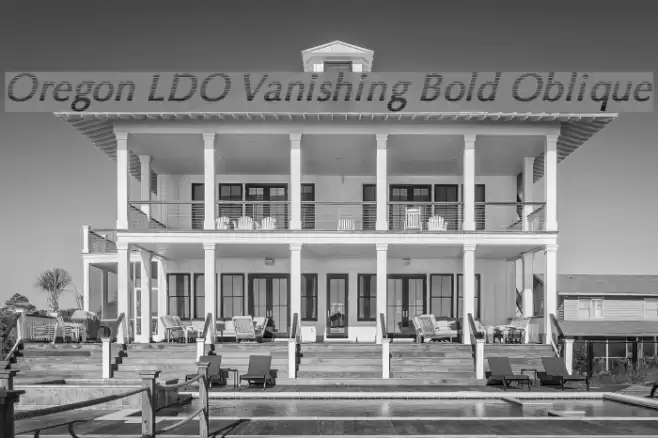 Oregon LDO Vanishing Bold Oblique Font examples