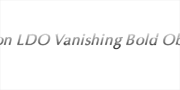 Oregon LDO Vanishing Bold Oblique Logo